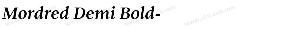 Mordred Demi Bold字体转换